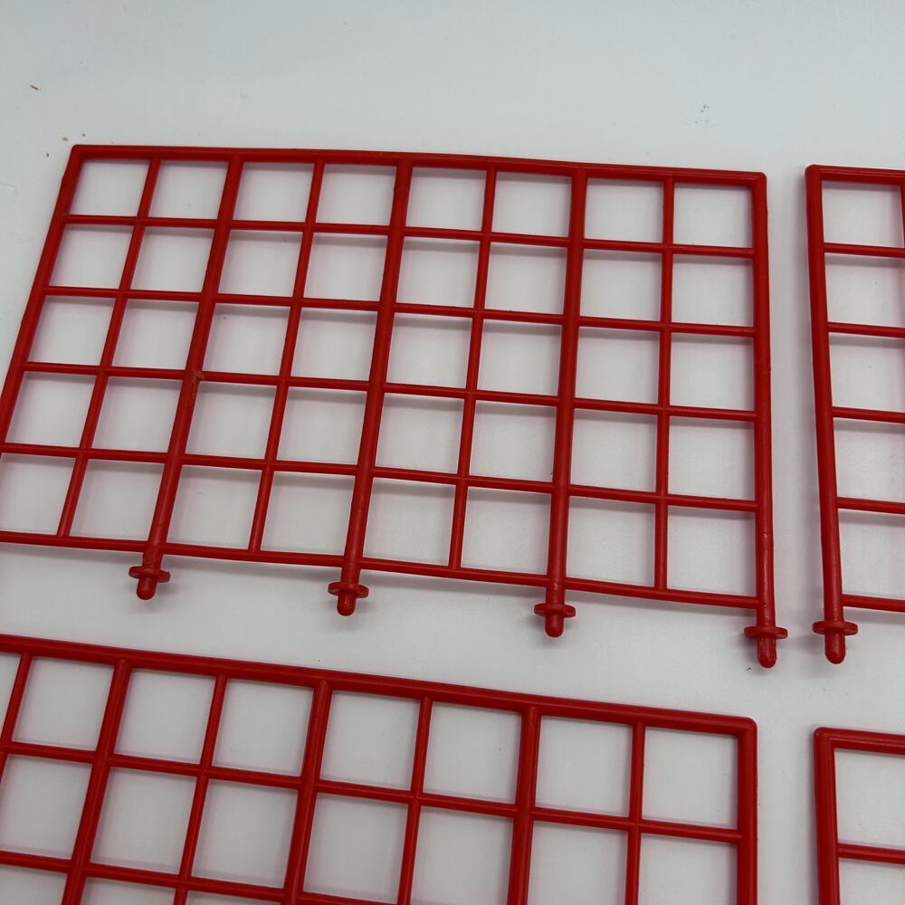 Vintage Galoob WCW Wrestling Ring Cage Parts Sides Only 1990s Toy Red - Picture 5 of 7